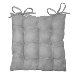 Vente flash ❤️ Paris Prix Galette De Chaise Suédine 40x40cm Gris Clair ????