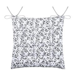 Sortie ✔️ Lovely Casa Lot De 4 Galettes De Chaise 16 Points 38x38 Ombeline Gris Coton ????