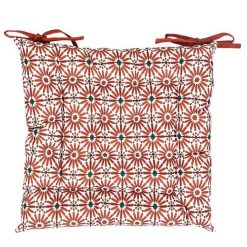 Vente flash ???? Paris Prix Galette De Chaise Déco Patio 40x40cm Orange ⭐