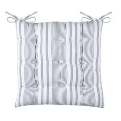 Nouveau ???? Lovely Casa Lot De 4 Galettes De Chaise 9 Points 40x40 Chaumont Gris Coton ✔️