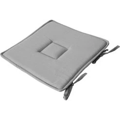 Tout neuf ❤️ Galette De Chaise Uni Effet Bachette - 40 X 40 Cm - Gris 👏
