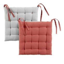 Budget ???? Paris Prix Galette De Chaise Initia 40x40cm Terracotta & Taupe ????