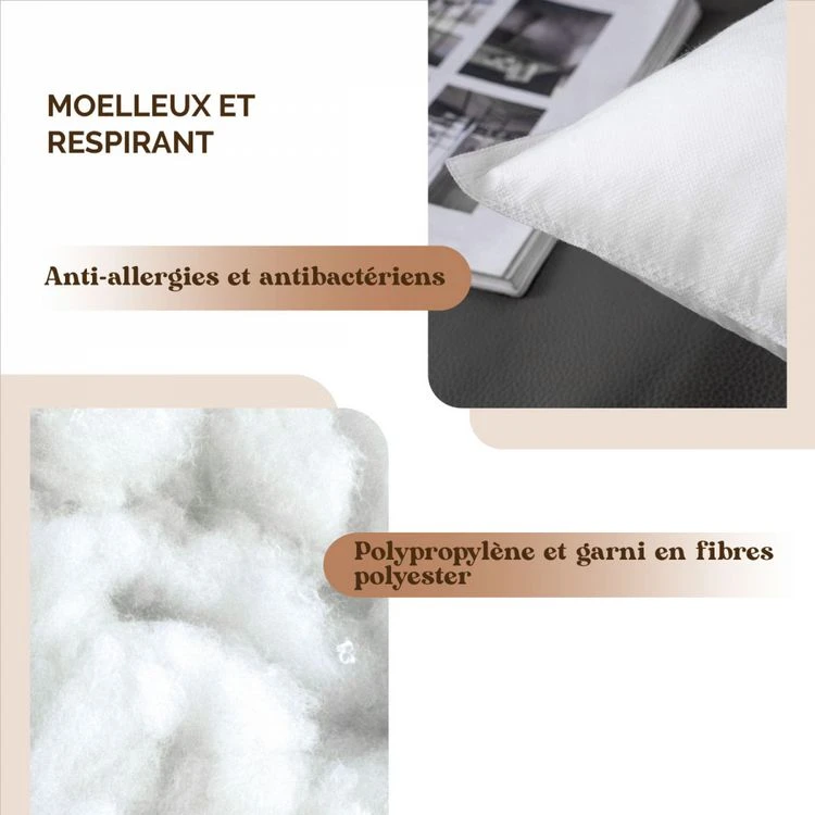 Meilleur prix ⌛ VIVEZEN Oreiller, Coussin De Garnissage - 50 X 50 Cm - Blanc 🔥 5 Meilleur prix ⌛ VIVEZEN Oreiller, Coussin De Garnissage - 50 X 50 Cm - Blanc 🔥 – Image 3