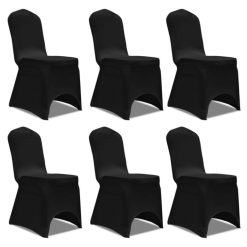 Offres ❤️ VIDAXL Housse Extensible De Chaise Noir 6 Pcs ????