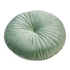 Budget ???? ACTUEL Coussin Uni Rond En Velours Plissé ????