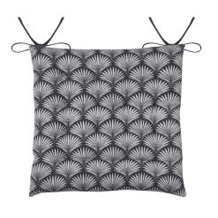 Promo ⌛ Lovely Casa Lot De 4 Galettes De Chaise 16 Points 38x38 Greenmood Carbone Coton ❤️