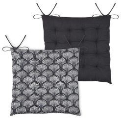 Promo ⌛ Lovely Casa Lot De 4 Galettes De Chaise 16 Points 38x38 Greenmood Carbone Coton ❤️ -Jardin Privé Shop unnamed file 3502