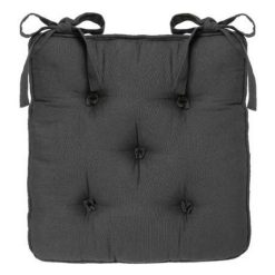 Bon marché ???? Galette De Chaise 5 Boutons 40x40cm Gris Foncé ❤️