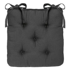 Bon marché 😉 Galette De Chaise 5 Boutons 40x40cm Gris Foncé ❤️