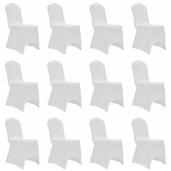 Top 10 ???? VIDAXL Housses Elastiques De Chaise Blanc 12 Pcs ????