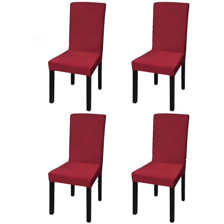 VIDAXL Housse de chaise droite extensible 4 pcs Bordeaux Offres ???? VIDAXL Housse De Chaise Droite Extensible 4 Pcs Bordeaux ???? -Jardin Privé Shop unnamed file 3582