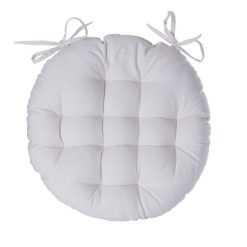 Nouveau ???? ATMOSPHERA Lot 2x Galette De Chaise Ronde Alix - Diam. 38 Cm - Ivoire ⭐