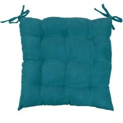 Le moins cher ⌛ Paris Prix Galette De Chaise Suédine 40x40cm Bleu Pétrole 🎉