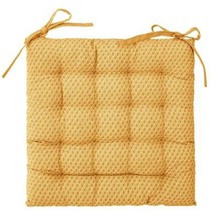 Remise ❤️ Galette De Chaise Otto 38x38cm Ocre ❤️ 3 Remise ❤️ Galette De Chaise Otto 38x38cm Ocre ❤️