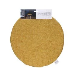 Remise 🧨 TOILINUX Lot De 6 Galettes De Chaises Rondes - Diamètre 34 Cm - Jaune Moutarde ⭐ -Jardin Privé Shop unnamed file 3679