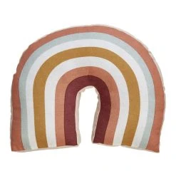 Nouveau đ ACTUEL Coussin DĂ©co En Coton Forme Arc En Ciel RAINBOW đ