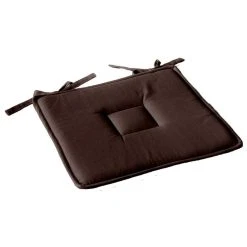 De gros 💯 Galette De Chaise Plate Panama - 40 Cm X 40 Cm - Marron Chocolat Fondant 👍