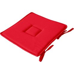 Nouveau ???? Galette De Chaise Uni Effet Bachette - 40 X 40 Cm - Rouge ????