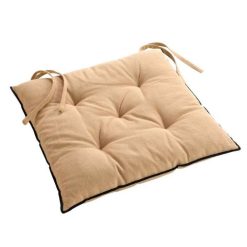Remise ???? Paris Prix Galette De Chaise Mistraline 40x40cm Beige ????