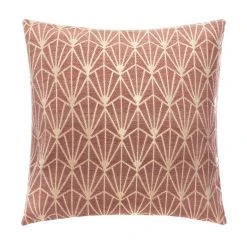 De gros ⭐ ATMOSPHERA Housse De Coussin Chenille Art Déco Rose 40x40 Cm 😍