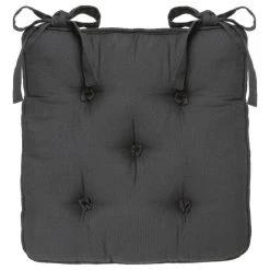 Meilleure affaire ⌛ ATMOSPHERA Galette De Chaise 5 Boutons - 40 X 40 Cm - Gris Foncé ✨