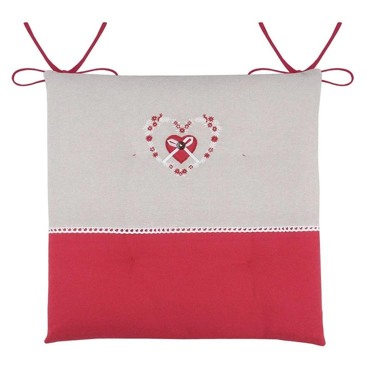 Bon marché ✔️ Lovely Casa Lot De 4 Galettes De Chaise 4 Points 38x38 Pauline Rouge Coton 🎁 3 Bon marché ✔️ Lovely Casa Lot De 4 Galettes De Chaise 4 Points 38x38 Pauline Rouge Coton 🎁