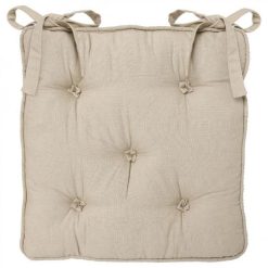 Meilleure affaire ???? Galette De Chaise 5 Boutons 40x40cm Lin ????