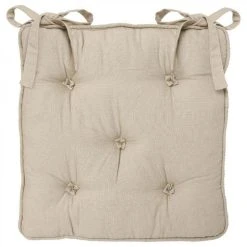 Meilleure affaire 😉 Galette De Chaise 5 Boutons 40x40cm Lin 🔥