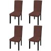Promo ???? VIDAXL Housse De Chaise Droite Extensible 4 Pcs Marron ???? -Jardin Privé Shop unnamed file 3830