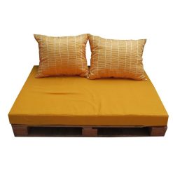 Tout neuf ???? Jardin Privé Ensemble 3 Coussins Palette 1190x800x100 Cm Curcuma SUEDE ✨