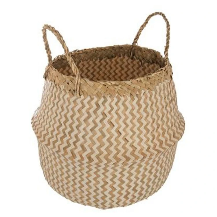 Vente flash đŻ Panier De Rangement Pliable Ă Anses Seagrass Motif Blanc đ 3 Vente flash đŻ Panier De Rangement Pliable Ă Anses Seagrass Motif Blanc đ