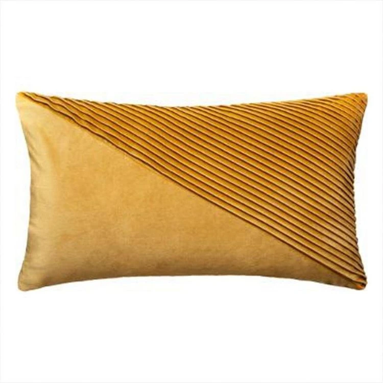 Acheter đ Coussin DĂ©co En Velours Semi Pli 30x50cm Ocre â 3 Acheter đ Coussin DĂ©co En Velours Semi Pli 30x50cm Ocre â