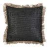 Coupon 💯 The Home Deco Factory Coussin Design Bord De Mer En Jute Raphia - L. 40 X L. 40 Cm - Noir ⭐ -Jardin Privé Shop unnamed file 477