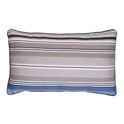 Bon marché 👍 ACTUEL Coussin Déco Déhoussable En Coton Motif Rayures Finition Passepoil ⌛