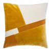 Tout neuf ???? Coussin Déco En Velours Patch 40x40cm Ocre ????