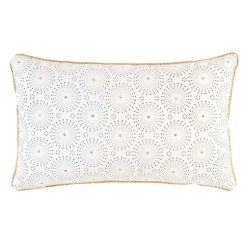Meilleur prix ???? Paris Prix Coussin Déco Déhoussable Astre 30x50cm Blanc ????
