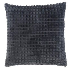 Coupon ???? Paris Prix Coussin Déco En Flanelle Quincy 40x40cm Anthracite ????