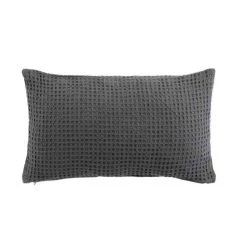 Vente flash 😍 Paris Prix Coussin Déco Gaufrette 30x50cm Anthracite 🎁