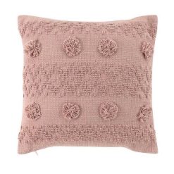 Budget ✔️ Paris Prix Coussin Déco à Pompons Alenia 40x40cm Rose ????