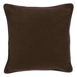 Vente flash ???? Coussin Déhoussable Passepoil Carré 45x45cm Chocolat ????