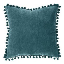 Bon marché ???? Coussin à Pompons Jao 40x40cm Bleu Canard ????
