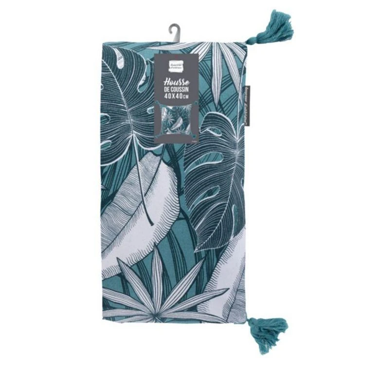 Le moins cher 🤩 Paris Prix Housse De Coussin Déco Puebla 40x40cm Bleu 💯 4 Le moins cher 🤩 Paris Prix Housse De Coussin Déco Puebla 40x40cm Bleu 💯 – Image 2