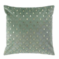 Meilleure vente ???? Paris Prix Housse De Coussin Déco Bellagold 40x40cm Vert ????