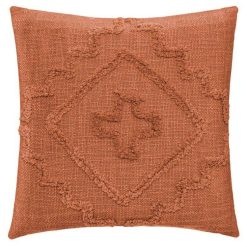 Meilleure affaire ✨ Coussin Déco Tufté Inca 40x40cm Terracotta ????