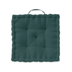 Grosses soldes ✔️ Today Coussin De Sol 40X40X12 Coton Uni - Vert émeraude 🎁