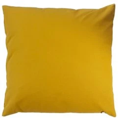 Le moins cher 🧨 Coussin Uni Effet Bachette Déhoussable - 40 X 40 Cm - Moutarde 🔔