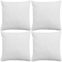 Budget ✨ VIDAXL Housses De Coussin 4 Pcs Aspect De Lin Blanc 40x40 Cm ❤️