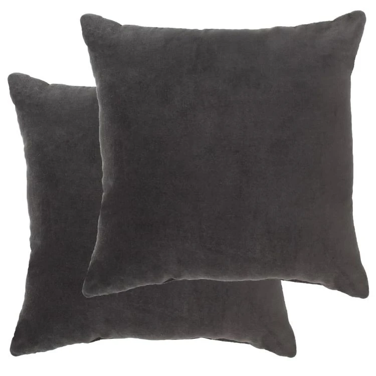 Remise đ„ VIDAXL Coussins En Velours De Coton 2 Pcs 45 X 45 Cm Anthracite đ 3 Remise đ„ VIDAXL Coussins En Velours De Coton 2 Pcs 45 X 45 Cm Anthracite đ
