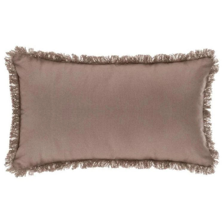 Offres 🧨 Coussin Déhoussable Franges Fringe 30x50cm Taupe 🔥 3 Offres 🧨 Coussin Déhoussable Franges Fringe 30x50cm Taupe 🔥