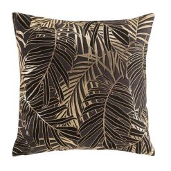 Promo ???? Paris Prix Coussin Déco à Motifs Clematite 45x45cm Noir ❤️